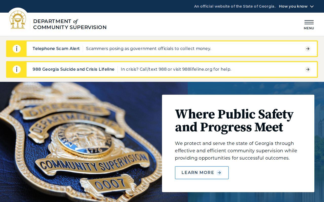 Georgia Department of Community Supervision route after a Rabun County GDC release